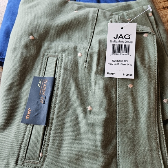 Bundle of 2/$40 JAG JEANS Flora Stretch Cotton Crop Pants Chino NWT 14W - Picture 4 of 4